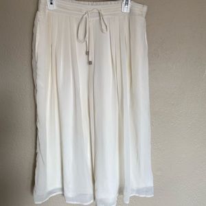 Bar III White Palazzo Cropped Pants.